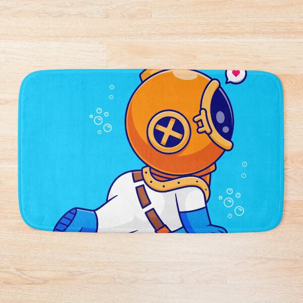 Item preview, Playful Diver: Cute Cartoon Stretching in Style" designed and sold by hjian8219.