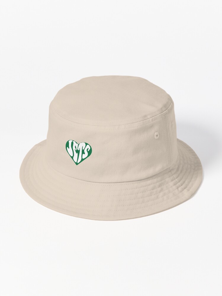 New York Jets Funky Retro Heart' Bucket Hat for Sale by GangGreenGear