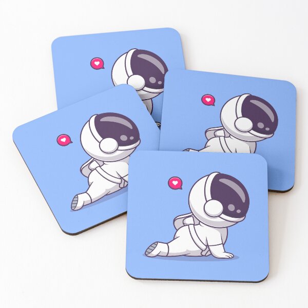 Item preview, AstroFlex: Cute Cartoon Astronaut Stretching designed and sold by hjian8219.