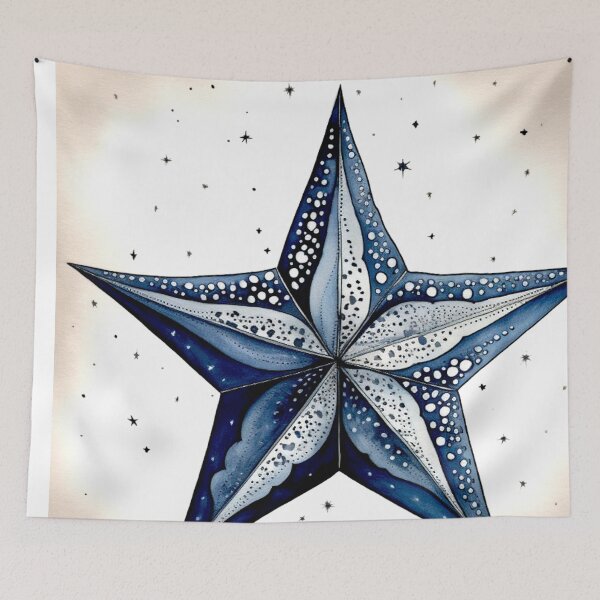 Item preview, Star Design Royal blue, blush, gray, silver, white designed and sold by Highlandkings.