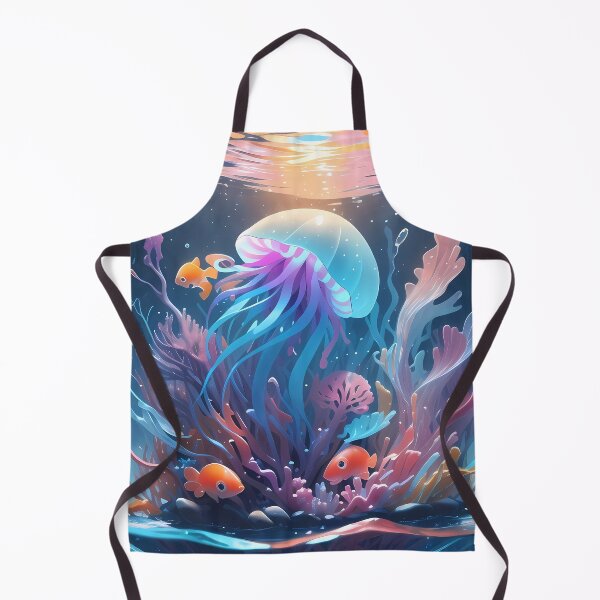 Item preview, A jellyfish and fishes in the water designed and sold by Carmillai.
