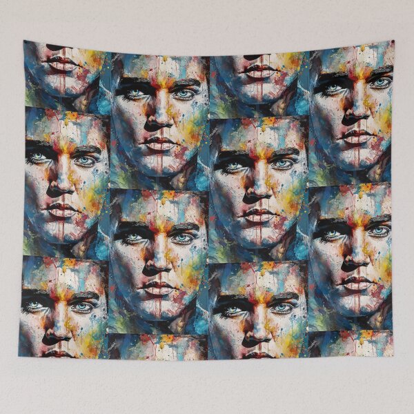 Item preview, pop art abstrakt King Elvis face designed and sold by Carinaprint.