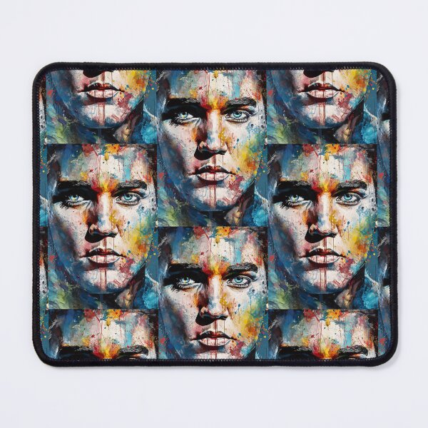 Item preview, pop art abstrakt King Elvis face designed and sold by Carinaprint.