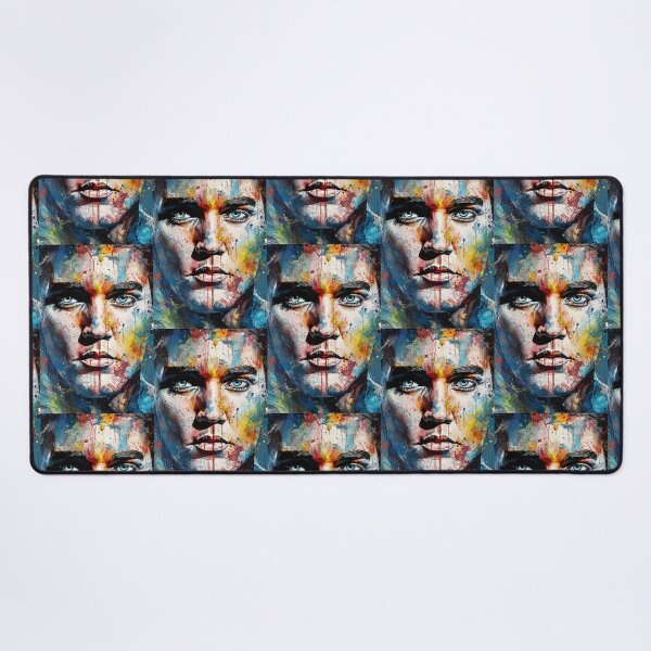 Item preview, pop art abstrakt King Elvis face designed and sold by Carinaprint.