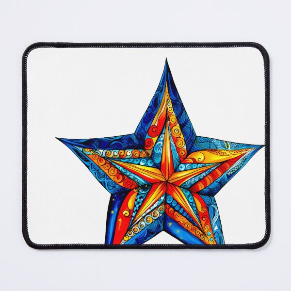 Item preview, Star Design Royal blue, sky blue, coral, white, gold 3 designed and sold by Highlandkings.
