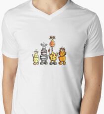 Cute African Animals Men's V-Neck T-Shirt