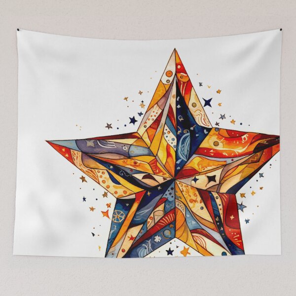 Item preview, Star Design Rust, navy, beige, cream, gold designed and sold by Highlandkings.