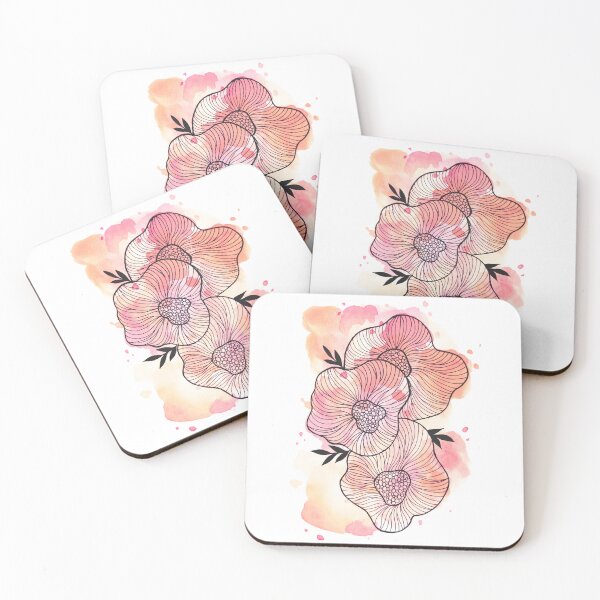 Item preview, Pink Watercolor Flowers Rita designed and sold by BEATRIZKOBORI.