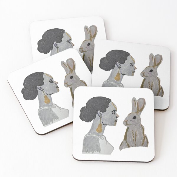 Item preview, rabbit and woman designed and sold by ArteconVero.