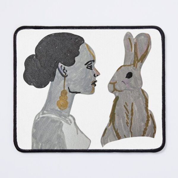 Item preview, rabbit and woman designed and sold by ArteconVero.