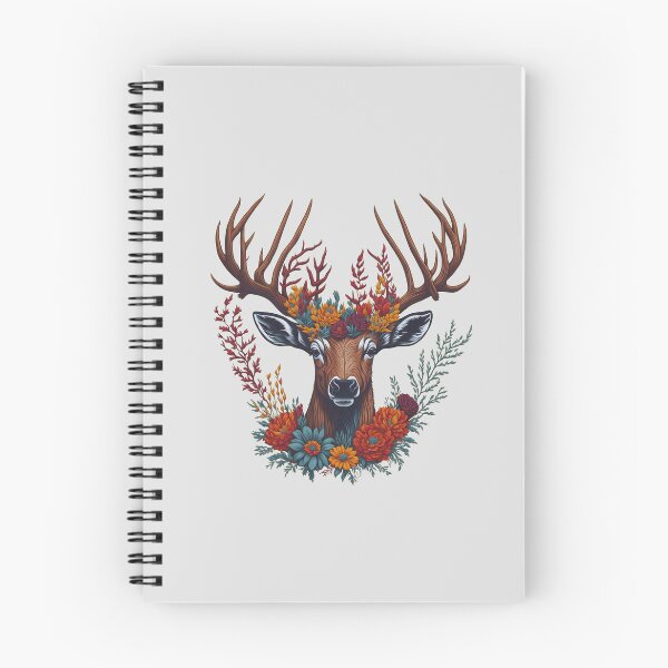 Item preview, Deer Head With Colorful Flowers designed and sold by SGCreations-78.
