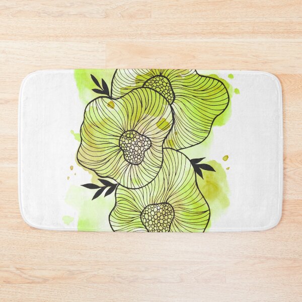 Item preview, Green Watercolor Flowers Rita designed and sold by BEATRIZKOBORI.