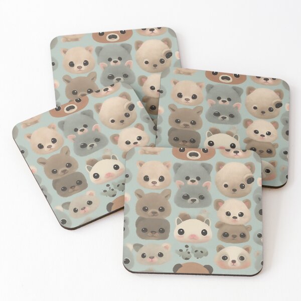 Item preview, #4 Adorable Baby Animal Faces: Captivating Repeating Pattern Design designed and sold by CyberCollective.