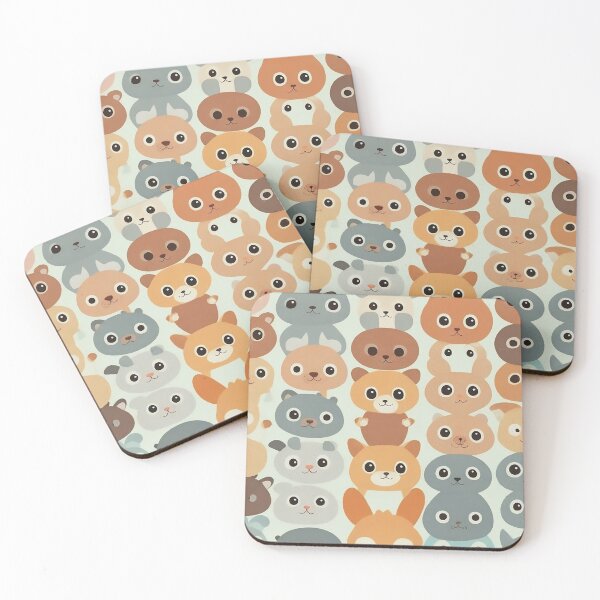 Item preview, #5 Adorable Baby Animal Faces: Captivating Repeating Pattern Design designed and sold by CyberCollective.
