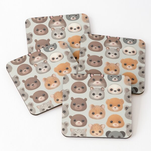 Item preview, #7 Adorable Baby Animal Faces: Captivating Repeating Pattern Design designed and sold by CyberCollective.
