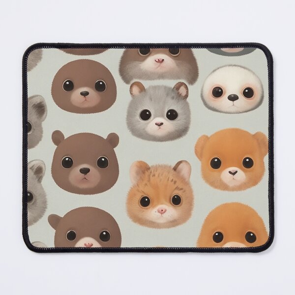 Item preview, #7 Adorable Baby Animal Faces: Captivating Repeating Pattern Design designed and sold by CyberCollective.