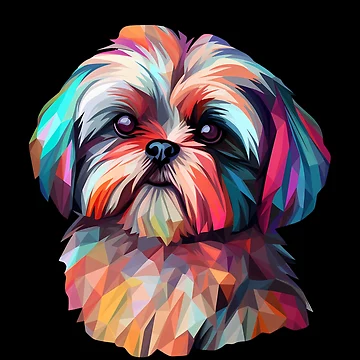 Imagen de la obra Geometric Colorful Shih Tzu de Ripper19