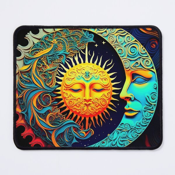 Item preview, Mystical Psychedelic Sun and Moon Pattern designed and sold by Lamarcy.