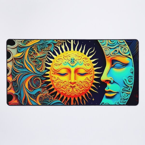 Item preview, Mystical Psychedelic Sun and Moon Pattern designed and sold by Lamarcy.