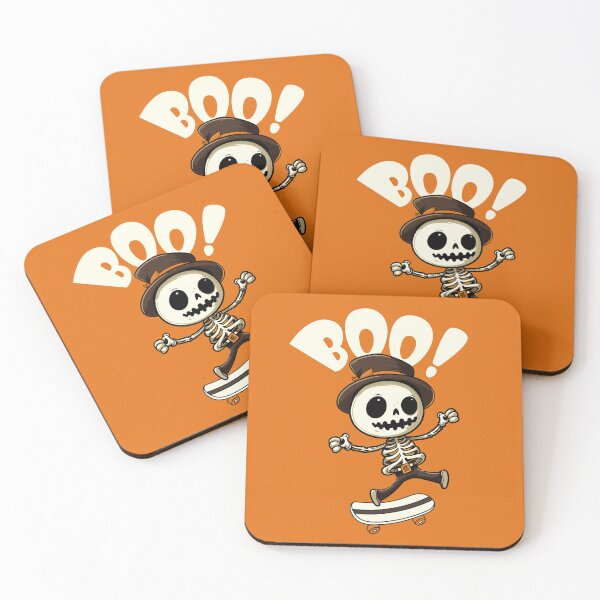 Item preview, Boo! Kawaii Skeleton Happy Halloween  designed and sold by ddartonline.