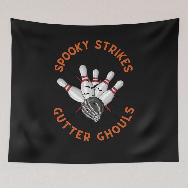 Item preview, Spooky Strikes And Gutter Ghouls Bowling Halloween Skelton Ball Pins designed and sold by InkwaveDesigns.