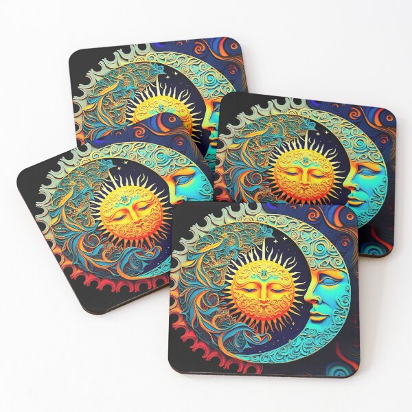 Item preview, Mystical Psychedelic Sun and Moon Pattern designed and sold by Lamarcy.