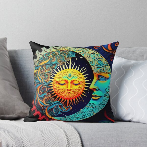 Item preview, Mystical Psychedelic Sun and Moon Pattern designed and sold by Lamarcy.