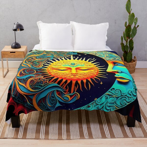 Item preview, Mystical Psychedelic Sun and Moon Pattern designed and sold by Lamarcy.