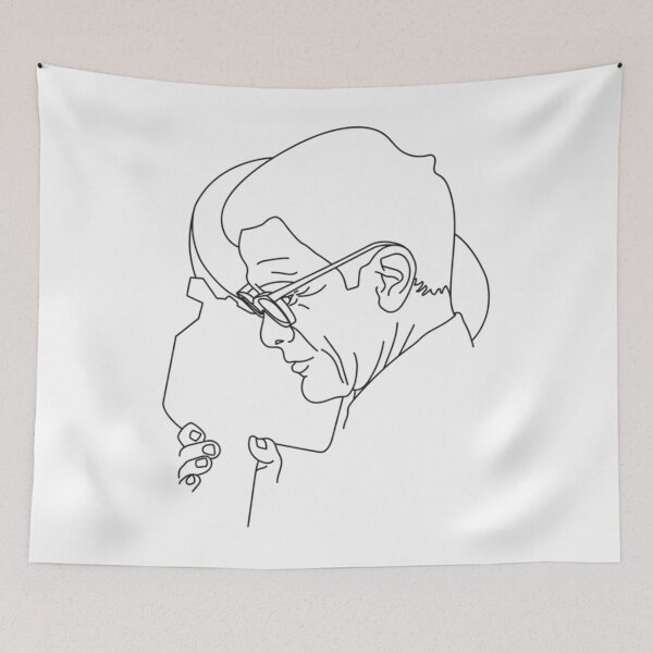 Item preview, Pier Paolo Pasolini minimal line drawing  	 designed and sold by wdzvzbqcm58.