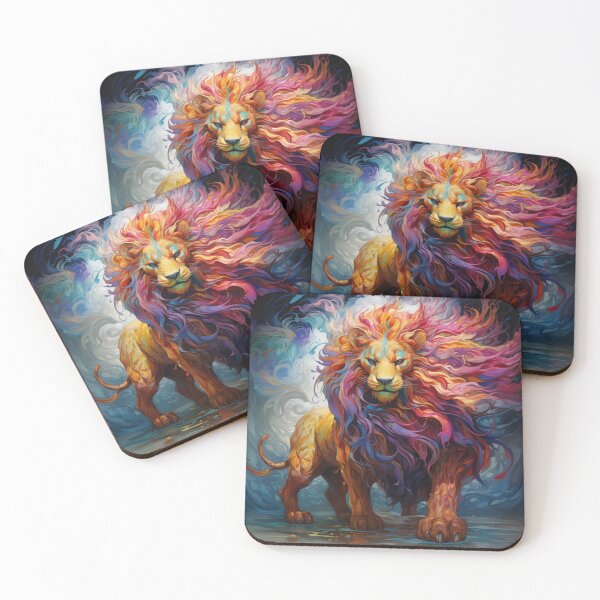 Item preview, Lion Chimera Mythology Art Mythical Creature hair fire designed and sold by abundancevibes.