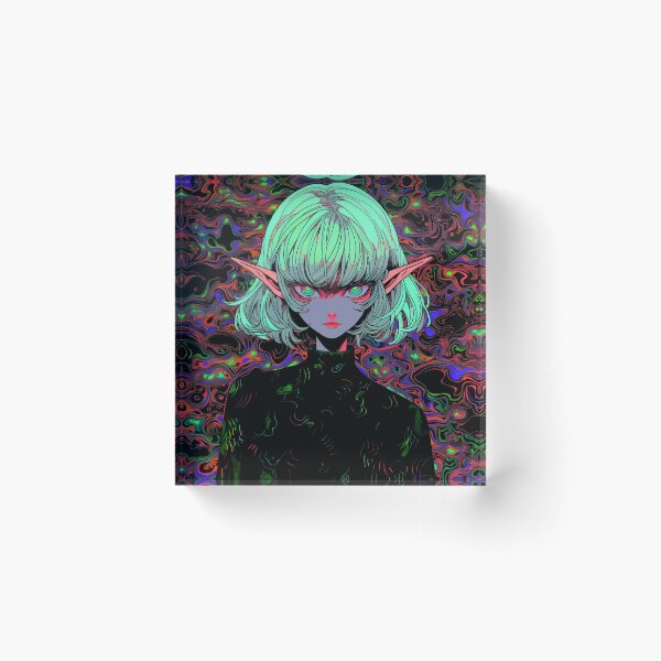 Item preview, Psychedelic Elven Anime Girl designed and sold by bubblegoth.