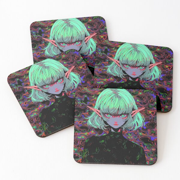 Item preview, Psychedelic Elven Anime Girl designed and sold by bubblegoth.