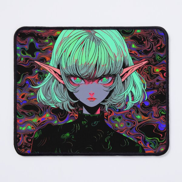 Item preview, Psychedelic Elven Anime Girl designed and sold by bubblegoth.