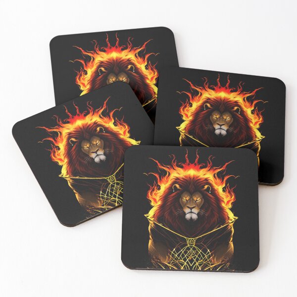 Item preview, Flaming Fury: The Lion's Roar of Wrath and Gold designed and sold by CreativoDesign.