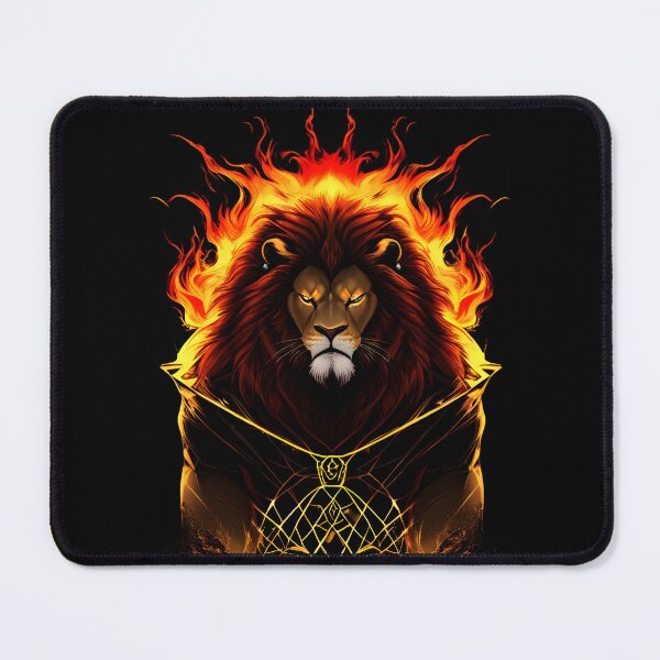 Item preview, Flaming Fury: The Lion's Roar of Wrath and Gold designed and sold by CreativoDesign.