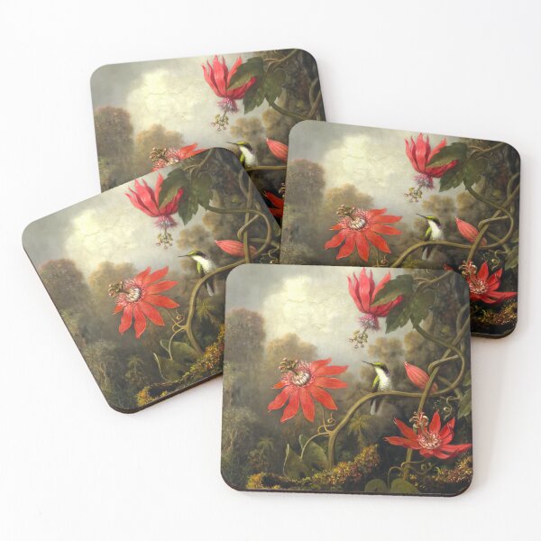 Item preview, Hummingbird and Passionflowers - Vintage American Artwork designed and sold by HistorySimple.