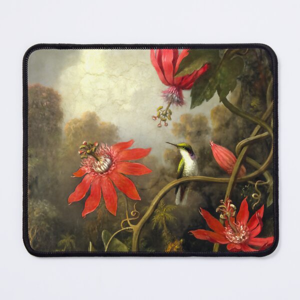 Item preview, Hummingbird and Passionflowers - Vintage American Artwork designed and sold by HistorySimple.