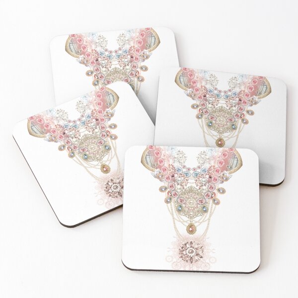 Item preview, jewelry, stone, medallion, pink, center, necklace, pearl, diamond designed and sold by mintdiamond21.
