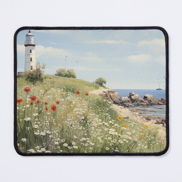 Item preview, New England Coast Oil Painting Print designed and sold by sophiesdesigns53.