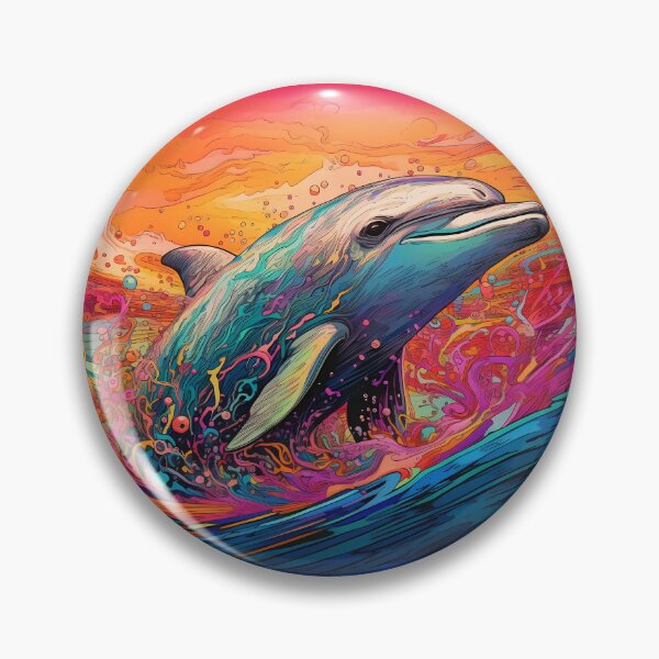 Item preview, Colorful Dolphin Art designed and sold by ColorFlowArt.