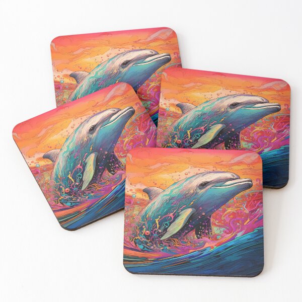 Item preview, Colorful Dolphin Art designed and sold by ColorFlowArt.