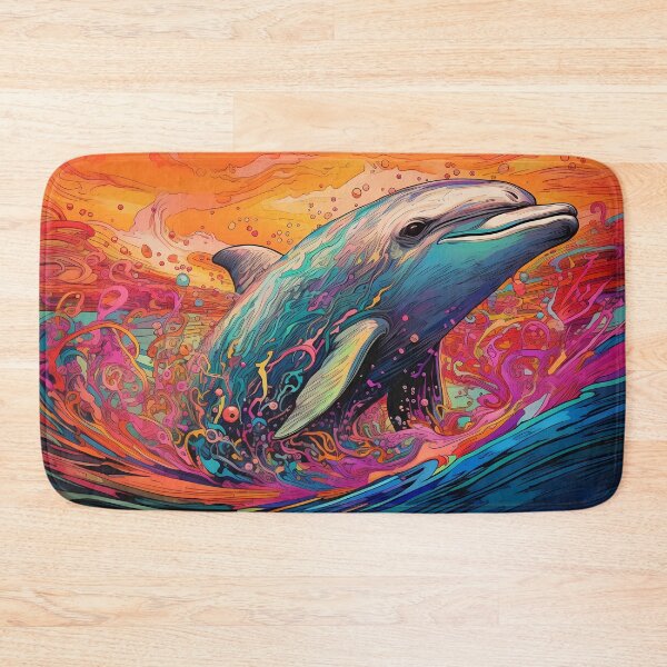 Item preview, Colorful Dolphin Art designed and sold by ColorFlowArt.