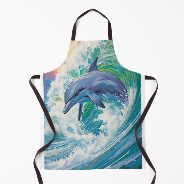Item preview, Dolphin in a Wave designed and sold by ColorFlowArt.