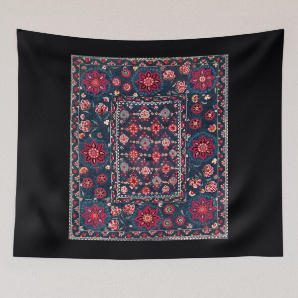 Item preview, Lakai Suzani Shakhrisyabz Uzbek Embroidery Print  	 designed and sold by zfrttnrsyvw3.