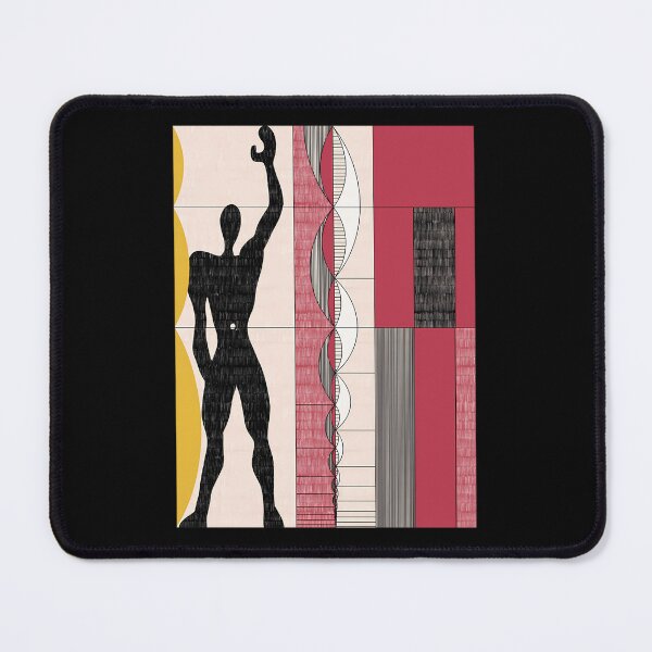 Item preview, Le Corbusier architecture illustration minimalist colored pencil Modulor  	 designed and sold by zmlonkzievw78.