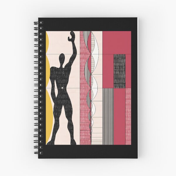 Item preview, Le Corbusier architecture illustration minimalist colored pencil Modulor  	 designed and sold by zmlonkzievw78.