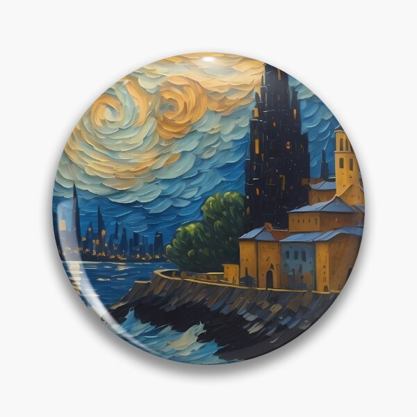 Item preview, Bright moon in a beautiful city designed and sold by Omarupattern51.