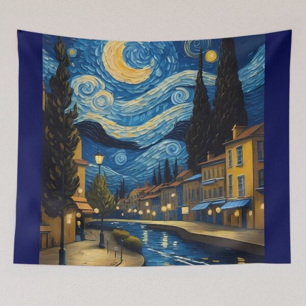Item preview, bright moon on a river designed and sold by Omarupattern51.
