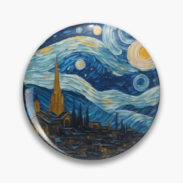 Item preview, night town starry night style designed and sold by Omarupattern51.