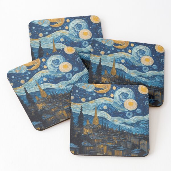 Item preview, night town starry night style designed and sold by Omarupattern51.